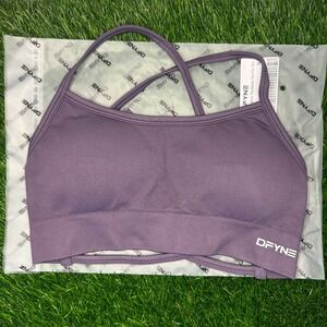 Dfyne dynamic backless sports bra truffle medium